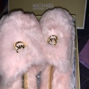 Michael Kors fur slippers